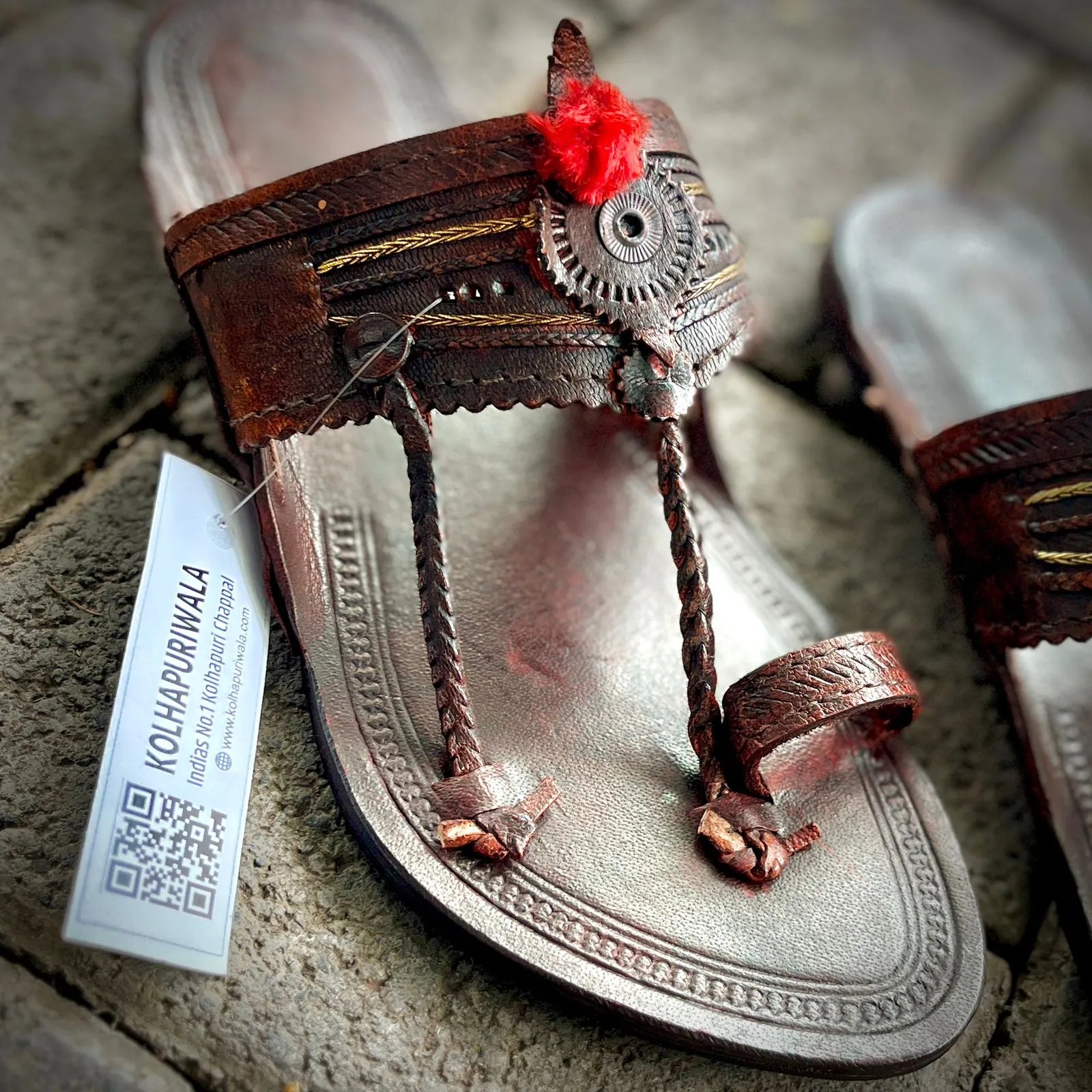 Casual Brown Kolhapuri Chappal for Men | Premium Handmade Leather Sandals